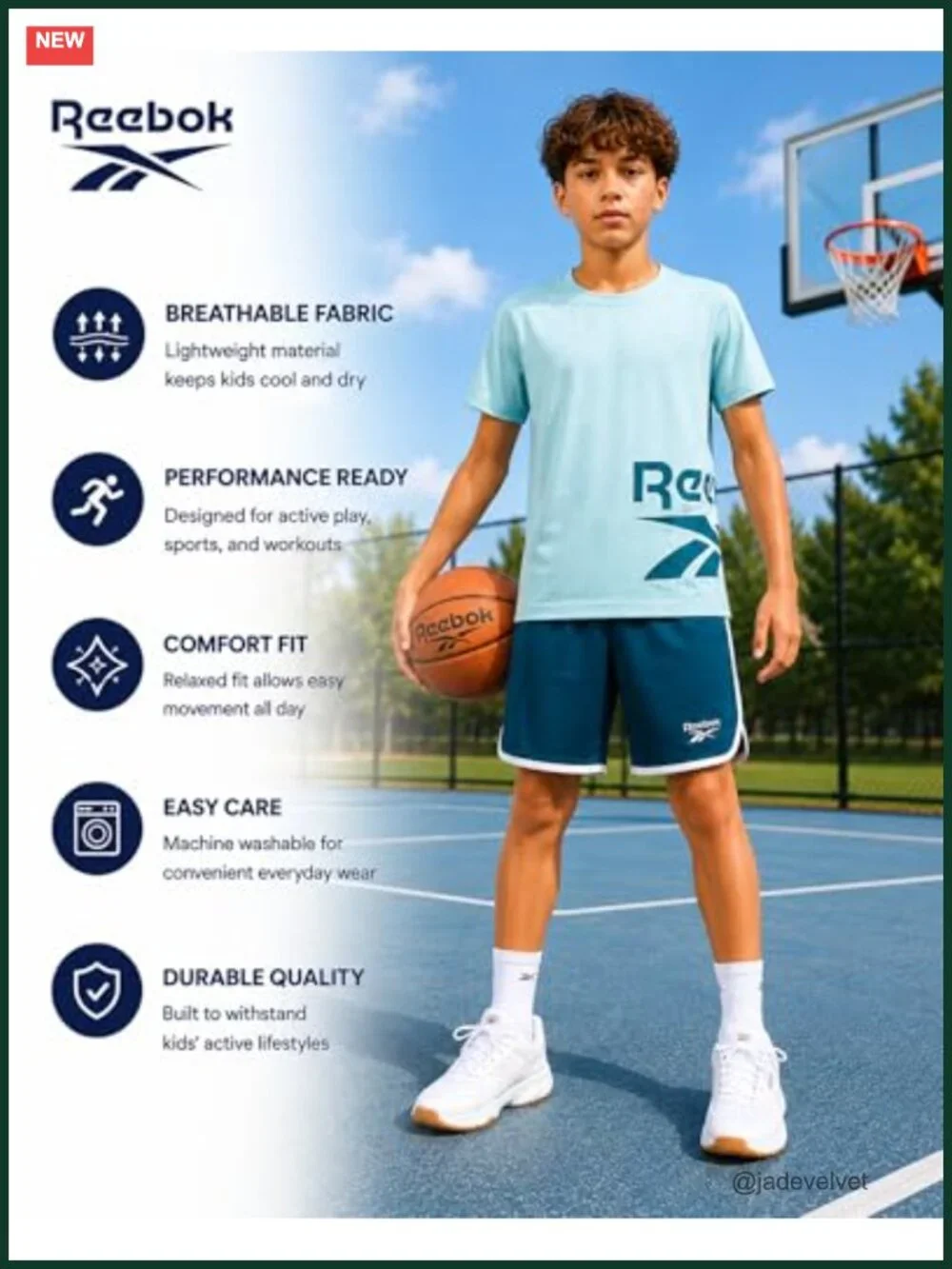3-Piece Boys Athletic Shorts & Tees Set - Summer